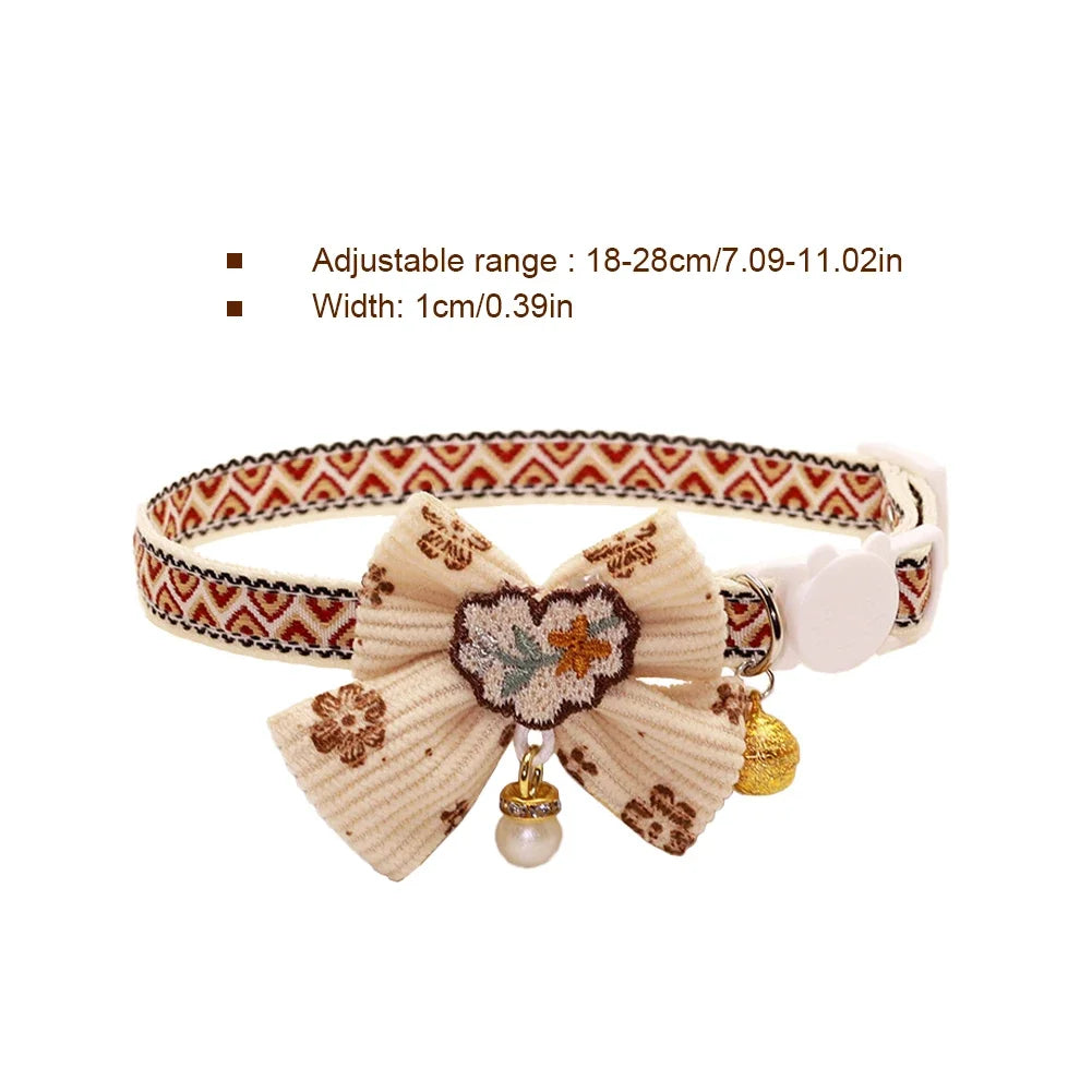 cat collars Cute and Versatile Adjustable Durable with Bells Pet Collars Necklaces Positioning Pets Cats Dogs Party Photos Props