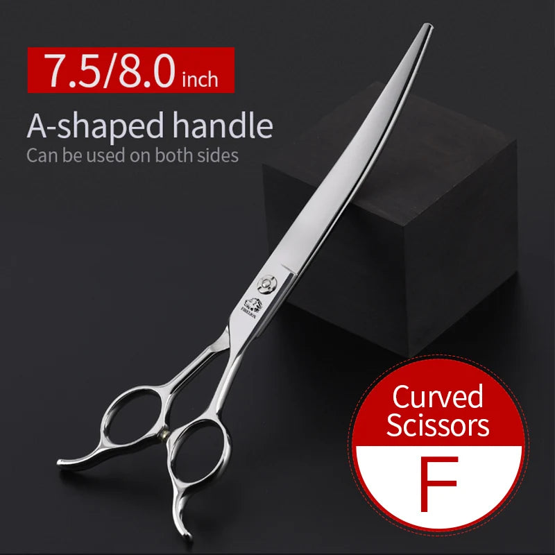 440C Steel Curved Dog Grooming Shears - 7 to 8 Inch – photo 6