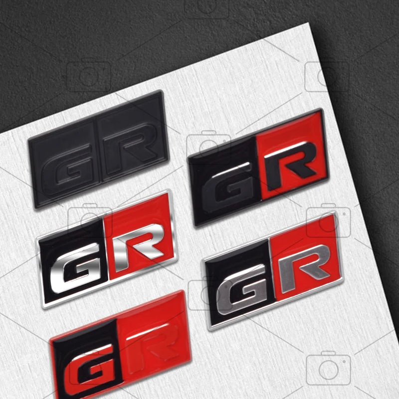 Car Metal GR Sport Logo Badge Steering Wheel Decals Styling For Corolla C-HR Camry Prado Prius Highlander FJ Cruiser Yaris RAV4