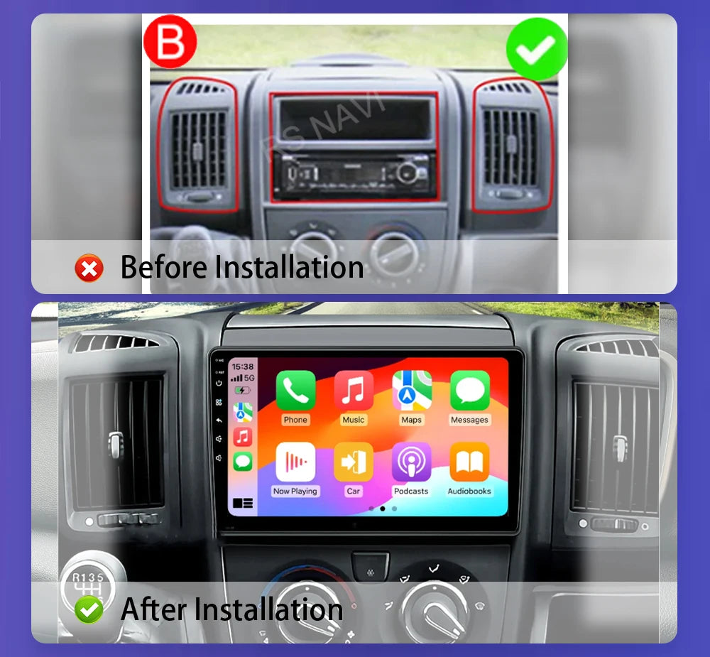 Android 16 For Fiat Ducato Peugeot Boxer Citroen Jumper 2006-2022 2K QLED Android Car Radio Multimedia stereo Player GPS CarPlay