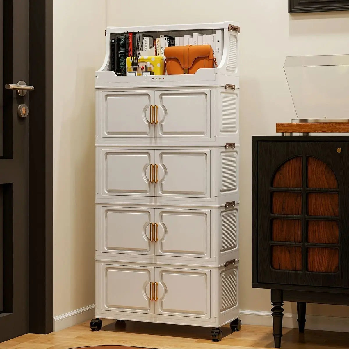 Foldable multi-tier snack and toy storage rack — view 8 of 24