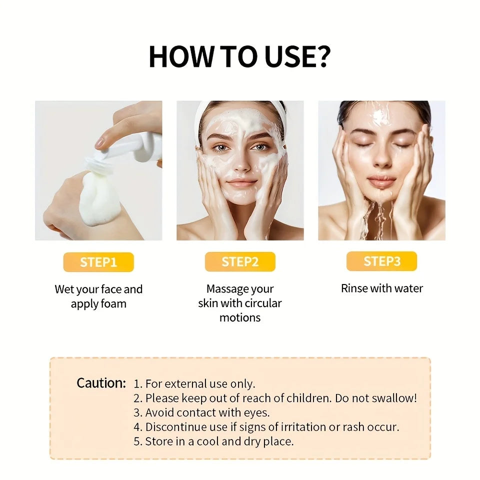 Turmeric Facial Cleanser - 2pcs Damascus Rose Water, Moisturizing Skin with Cleansing Brush Head