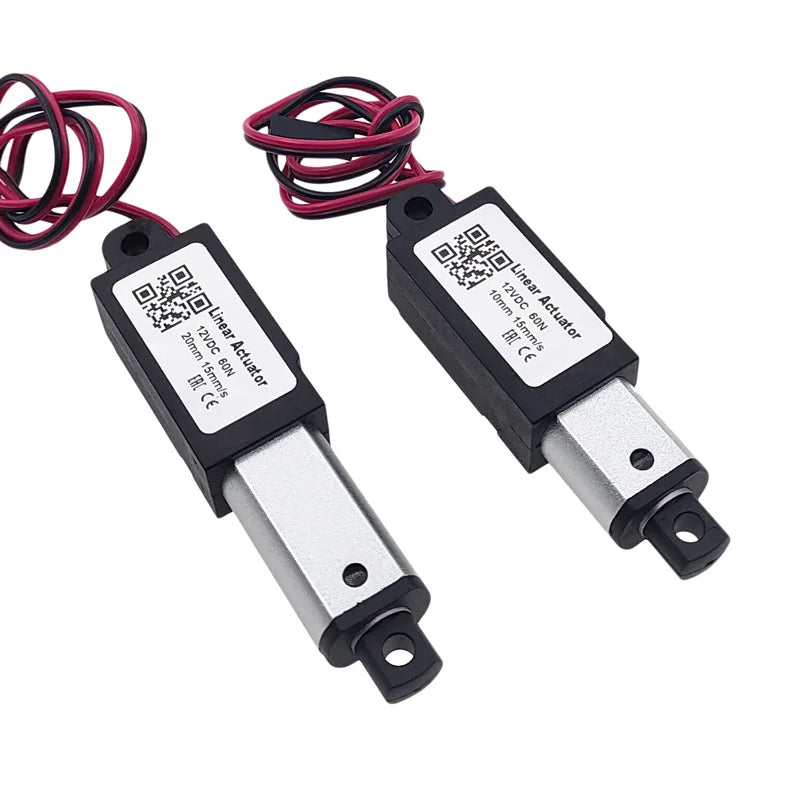 1pc 12V Micro Linear Actuador Motor Actuador Lineal 10/15/20mm Stroke for Remote Control Robotics Home Automation 30/60/100/150N