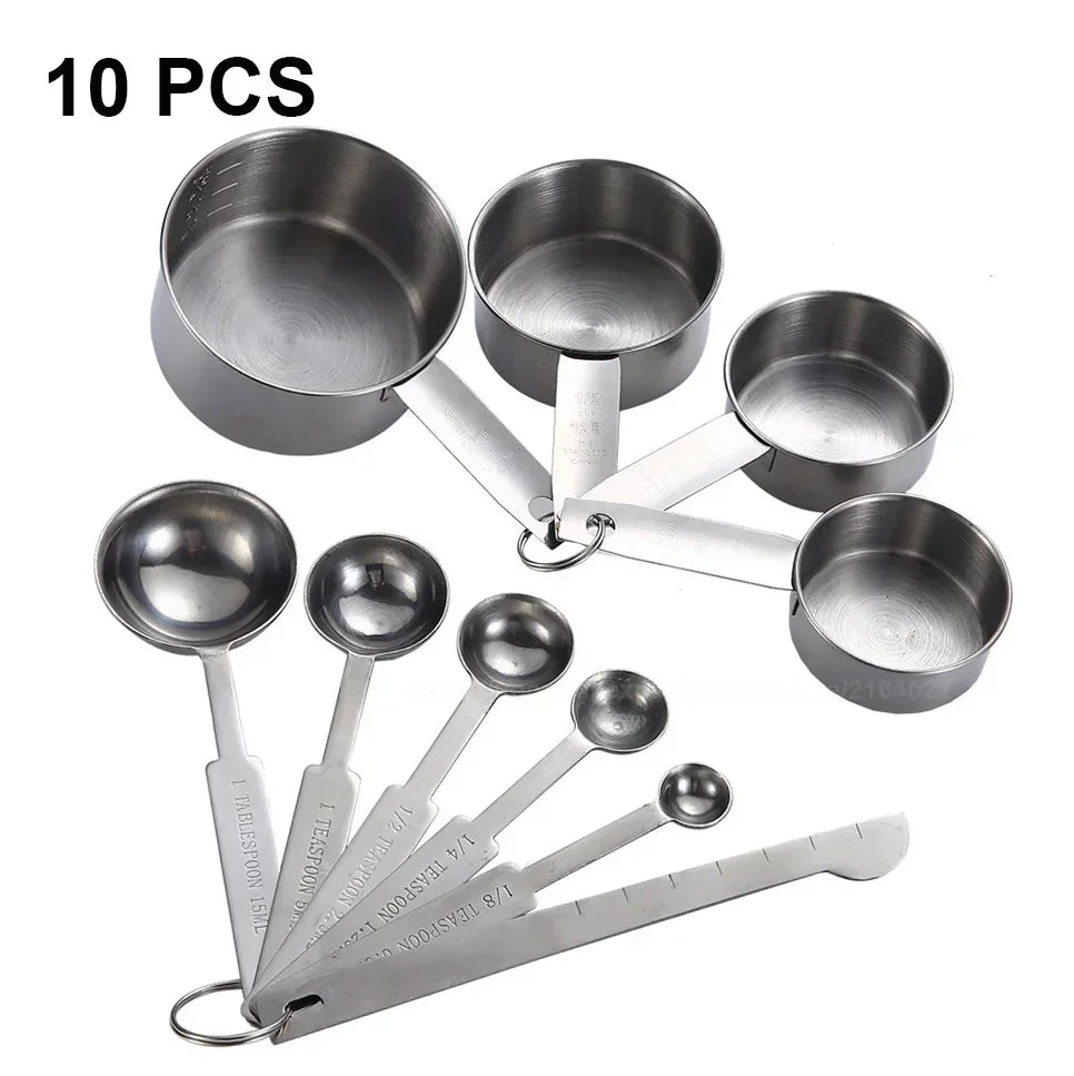 Stainless Steel Measuring Cups & Spoons Set - 8 to 11 Pieces - photo 8