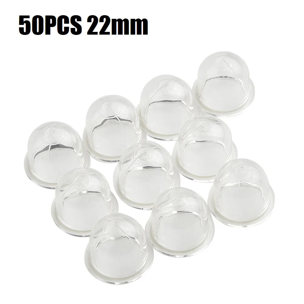 50Pcs Fuel Pump Carburetor Primer Bulb For Chainsaws Blower Trimmer Brushcutter 22mm Large Oil Cups Garden Power Tool Parts