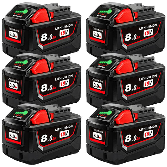 18V 8.0Ah battery replacement compatible with high-quality Milwaukee M18 8000Ah cordless power tools