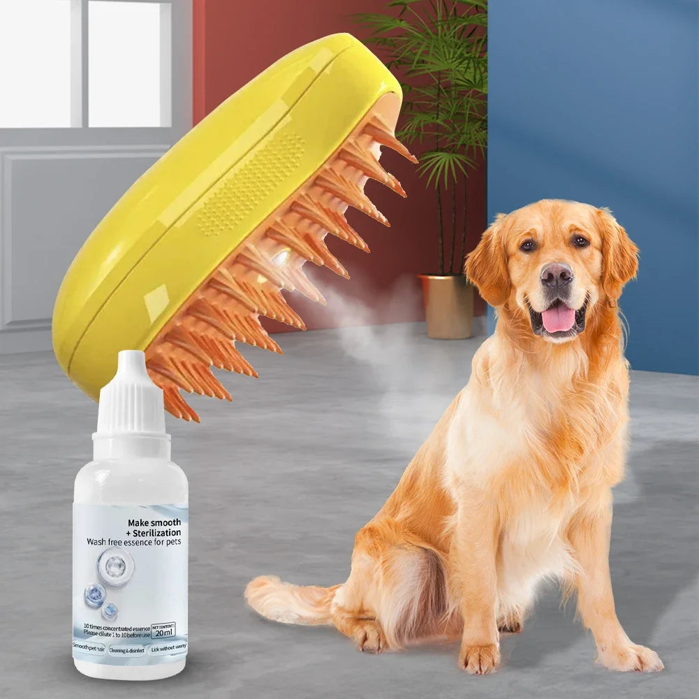 Cat Steam Brush Grooming Essence Serum – Wash-Free Hair Depilation for Cats & Dogs | 3 or 5 Pack