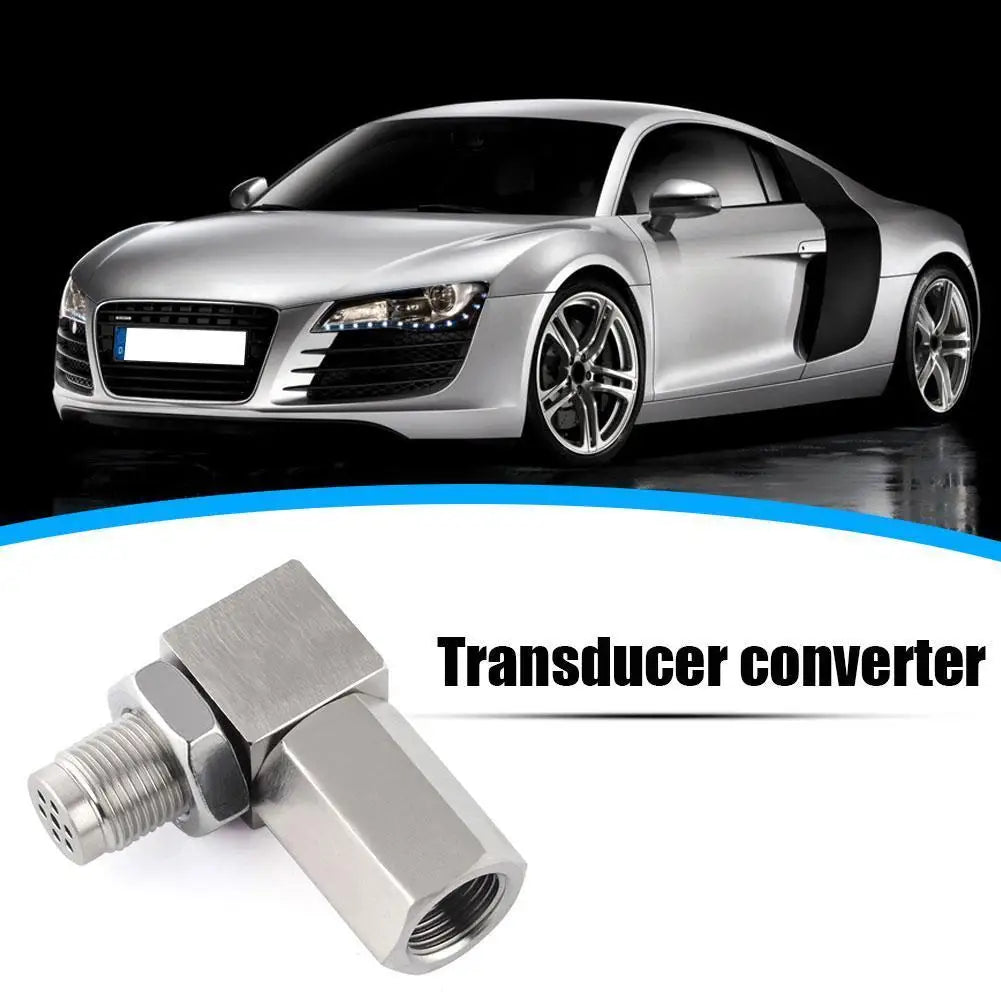 90 Degree CEL Fix Check Engine Light Eliminator Replacement Automotive O2 Sensor Adapter with Mini Catalyst M18 x 1.5