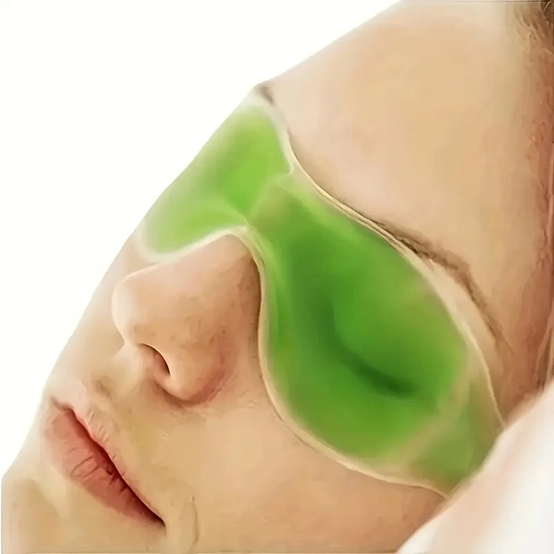 2pcs gel ice eye masks, relieve dark circles and fatigue, reusable dual cold and hot effect eye patches with adjustable elastic