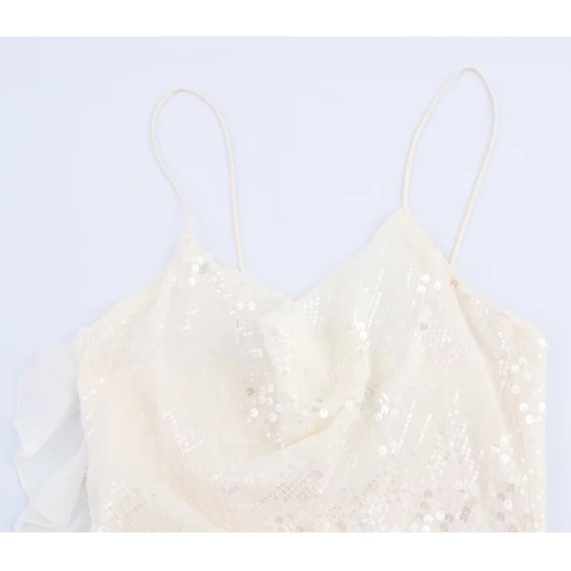 Sequin Slip Mini Party Dress – Backless Going-Out