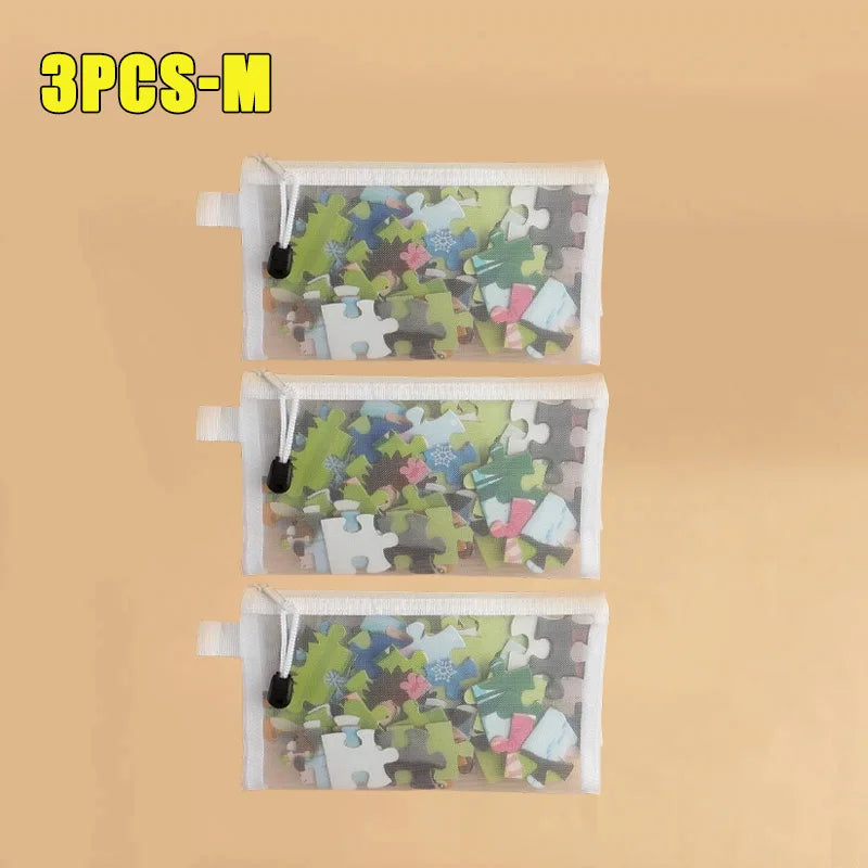 1-30 PCS Mesh Zipper File Bag Waterproof Moisture-proof Zipper Folder Toy Storage Bag Storage Tools Cosmetic Organization Bag