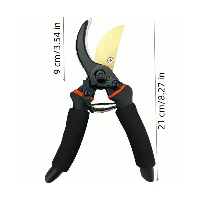 【Effort-Saving Design】Gardening Scissors Branch Pruner, Fine Craftsmanship Garden Pruning Shears, Fruit Tree Pruner, Household Landscaping Pruning Tool, Heavy-Duty Sk5 Blade Pruning Shears