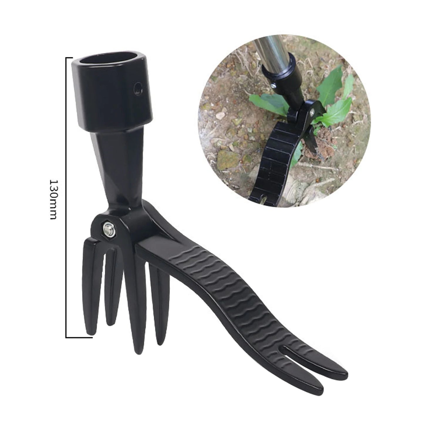 Standing Weed Puller Head — Garden Lawn Root Remover Weeder