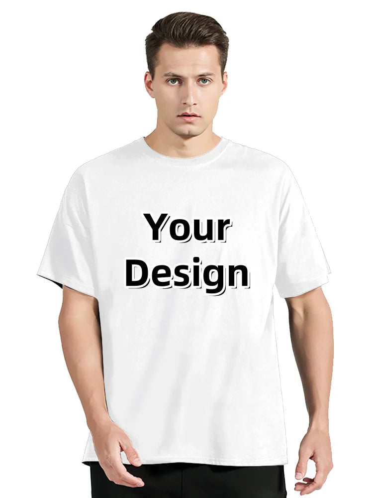 Men's Custom T-shirt With Your Own Logo Tshirt Text And Photo Printed On The Front And Back T Shirt Custom Gift Tees Clothing
