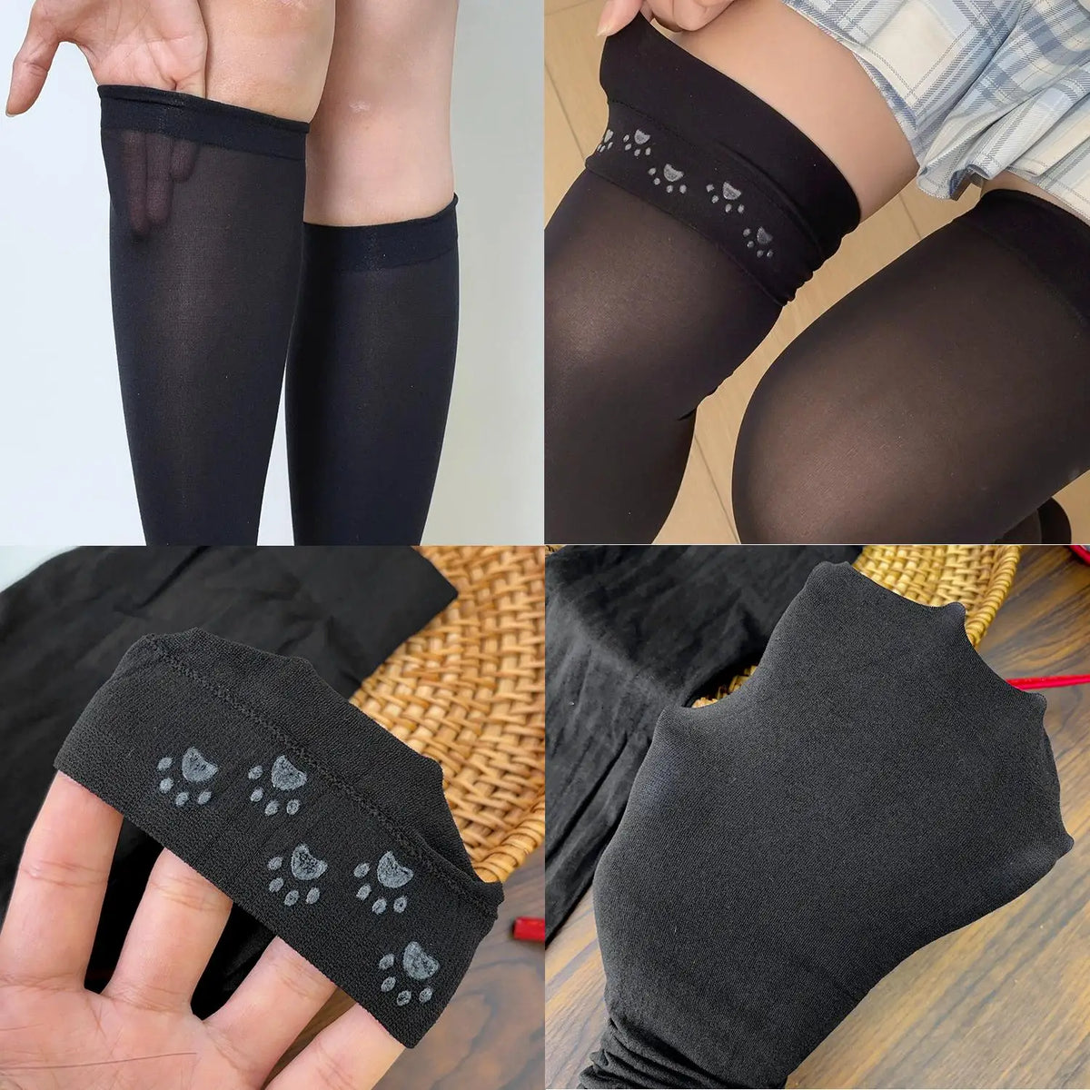 Women's Velvet Over the Knee Socks, 40, 50 or 70 cm