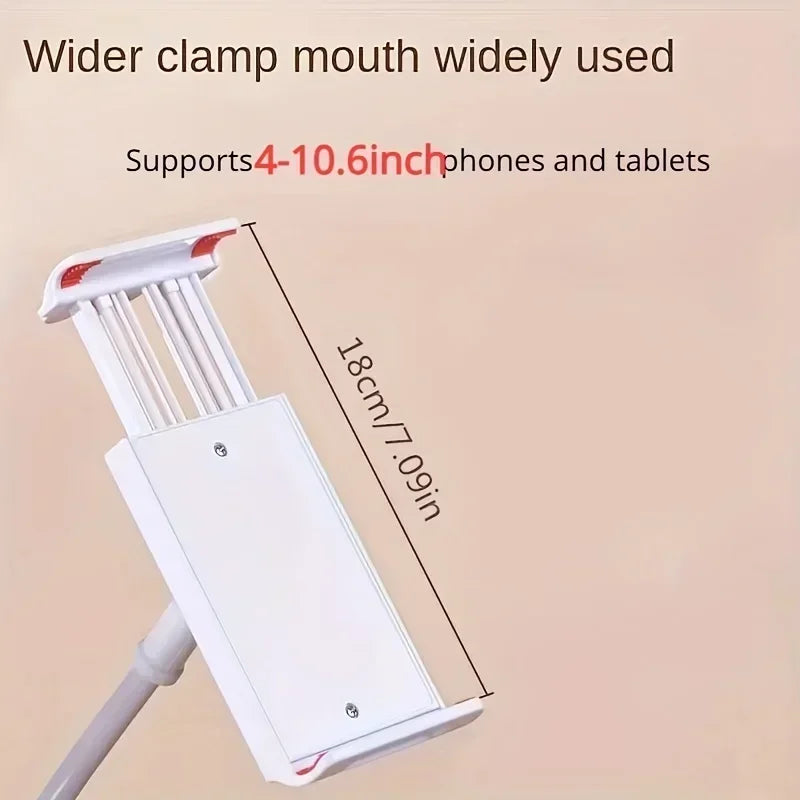 Flexible Lazy Phone & Tablet Stand – Adjustable Desk & Bedside Holder for iPhone, iPad & More | Black / White