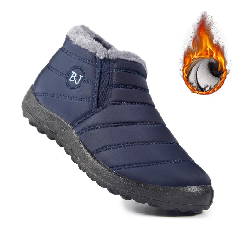 Slip-On Platform Ankle Snow Boots - Plush Lined Winter Shoes - photo 9