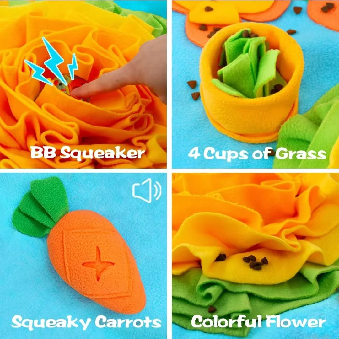 Fleece Snuffle Mat with Squeaky Toy - Machine Washable – photo 3