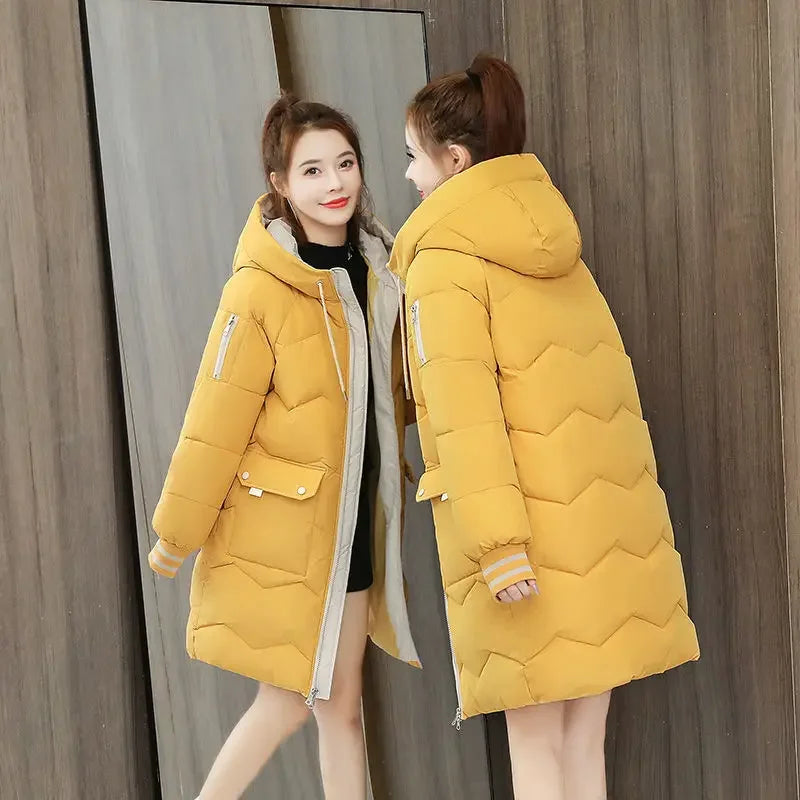 Women's Long Hooded Parka - Thick Padded Windproof Winter Coat - photo 9