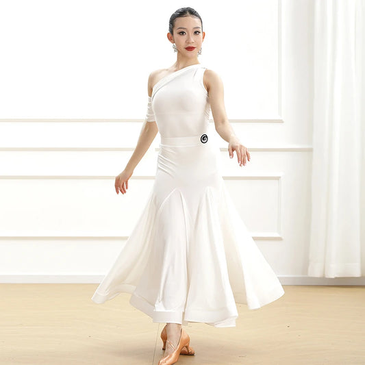 Women's red standard ballroom practice dress