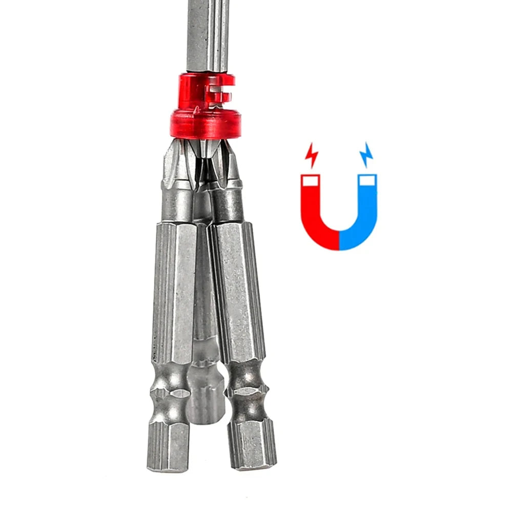4PCS Power Screwdriver Bits, Plasterboard Screws, Magnetic Ring Placement Single Head Hand Tool, 1/4 Hex Shank Durable