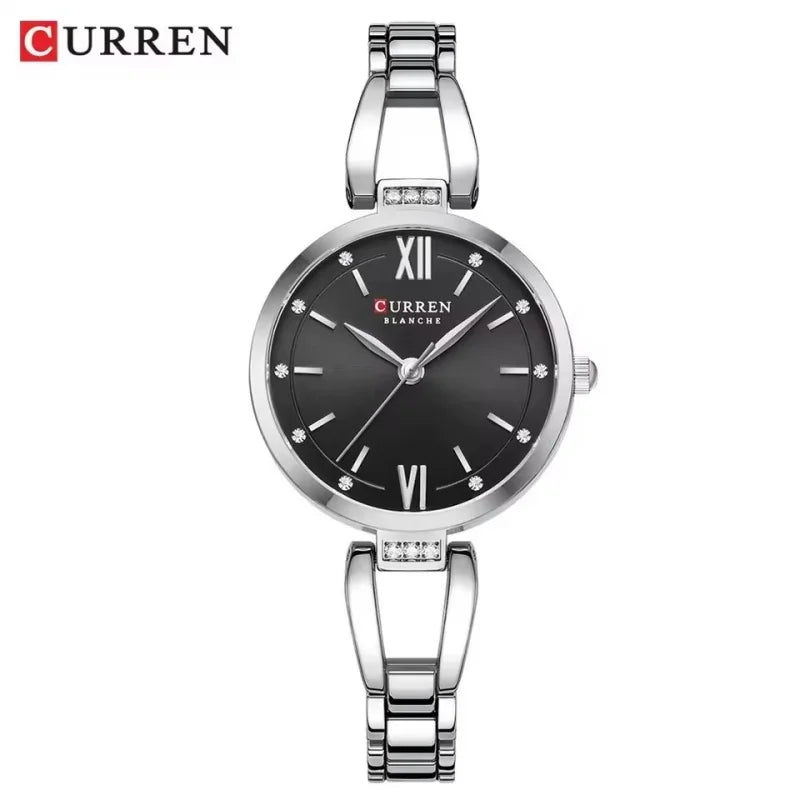 Luxury Women's Stainless Steel Quartz Watch - CURREN 9092