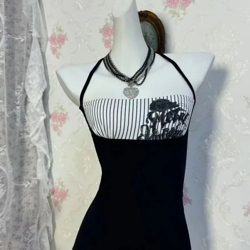Y2K Retro Polka Dot Lace Tops Women Sweet Hot Girls Summer Vintage Cute Strappy Y2K Harajuku Grunge Casual Fashion Vest New