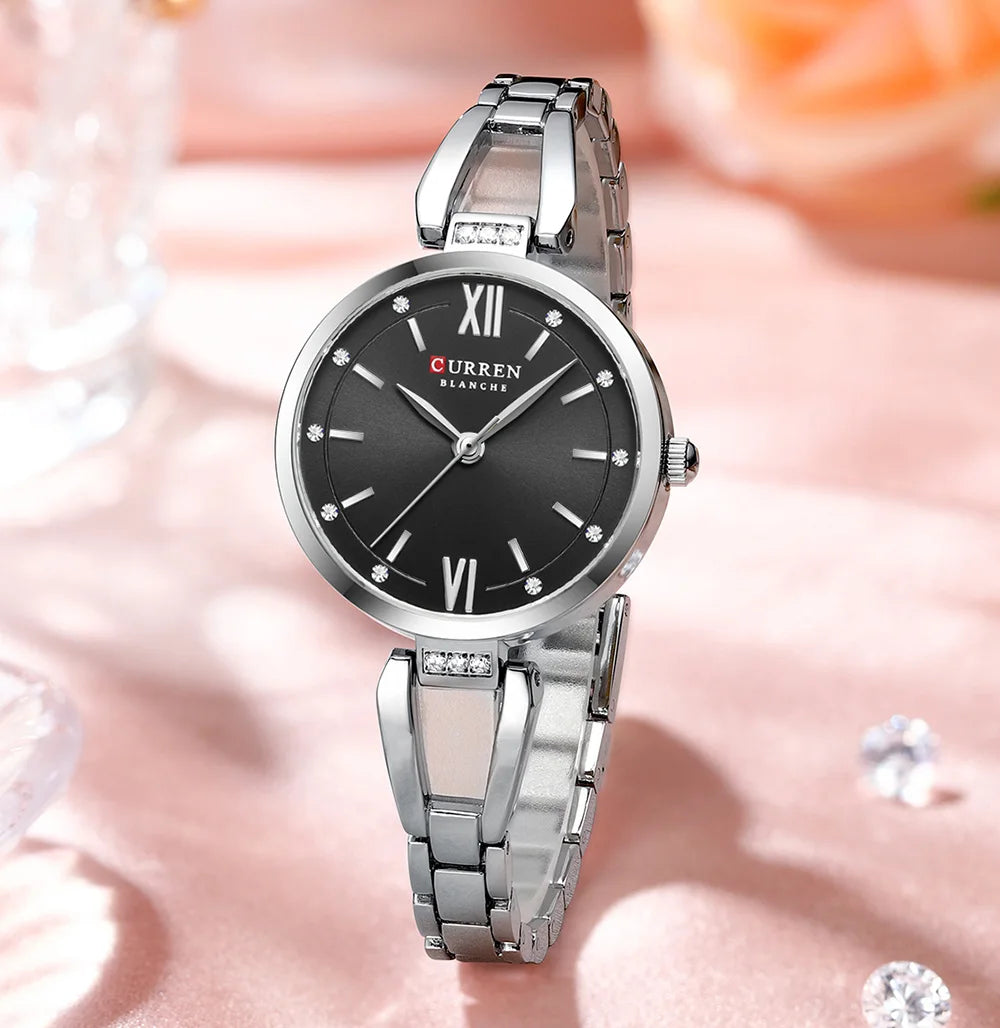 Luxury Women's Stainless Steel Quartz Watch - CURREN 9092