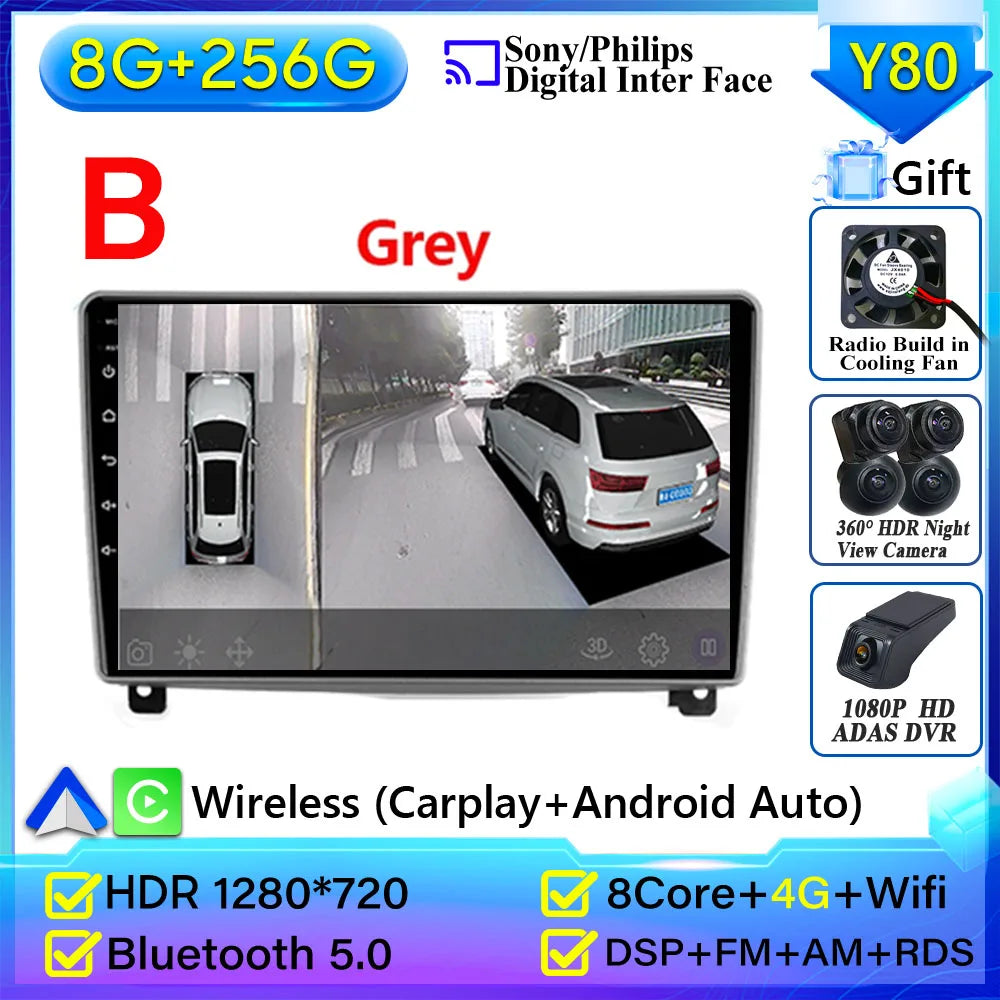 9" Android Car Stereo for Peugeot 407 (2004–2011) — CarPlay, Android Auto, GPS, 2K Display, 4G