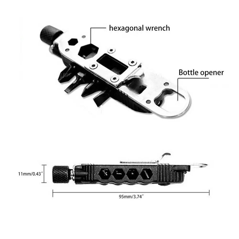 Multifunctional Mini Screwdriver Outdoor EDC Keychain Shape Screwdrivers Portable Steel Repair Tool