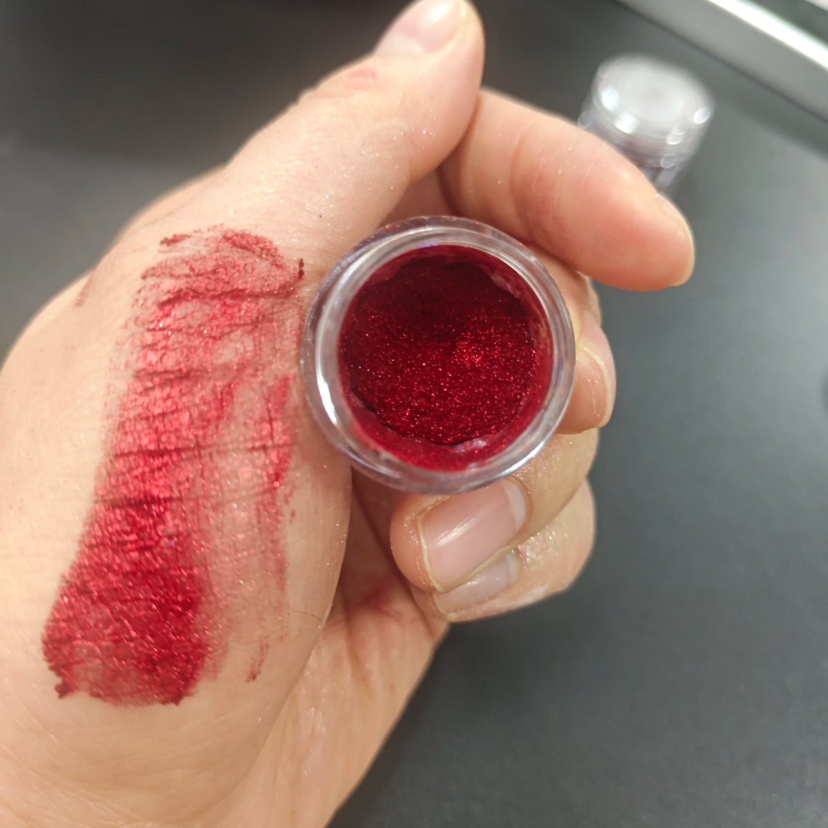 1 Jar Mirror Red Chrome Nail Glitters Powder Metallic Effect Pigment New Year Series Rubbing Dust Valentine Manicure Decor Flash