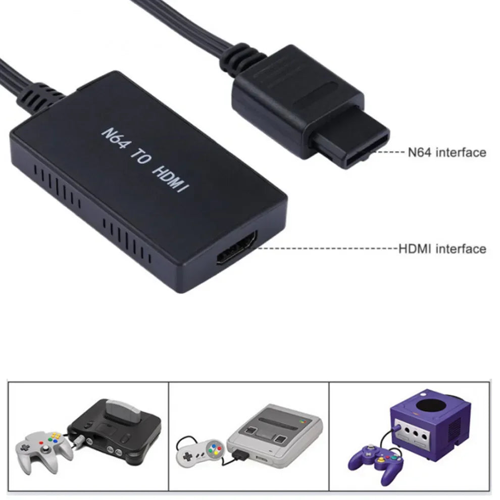 N64 To HDMI Adapter Converter Nintendo64 to HDMI Converter Adapter Plug And Play For Nintend 64/SNES/NGC/SFC Gamecube Console
