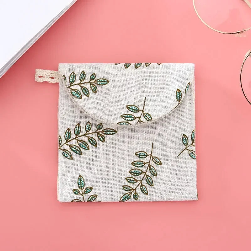 Portable Sanitary Napkin Storage Bag Women Cosmetic Organizer Girls Ladies Cute Coin Card Sanitary Pad Pouch Small Cosmetic Bag
