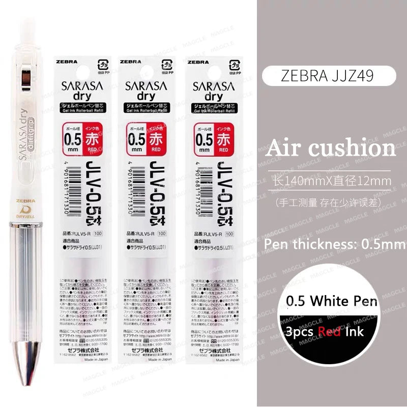 Zebra Japan SARASA Quick-Drying Neutral Pen JJZ49 0.4 Girfit Grip 0.5mm Signing Stylo Back to school aesthetic supplies statione