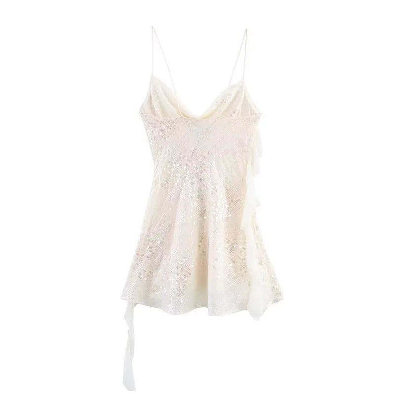 Sequin Slip Mini Party Dress – Backless Going-Out