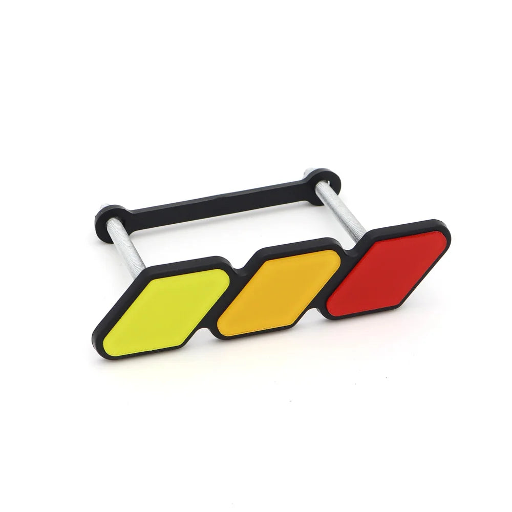 3 Colors Grille Badge Tri Colors Emblem For Toyota Tacoma Tundra 4Runner Highlande Rav4 CHR Strip Air Inlet Auto Car Accessories