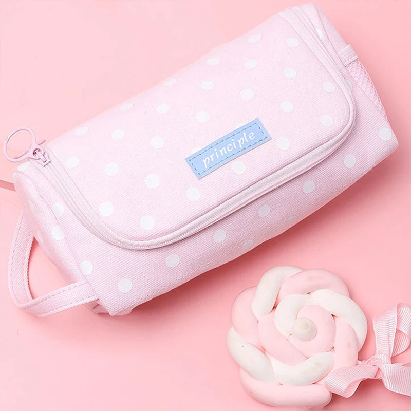 1Pc Pencil Case School Supplies Multi Layer Large Student Pen Kawaii Storage Bag Pen Pencil Bag Office School Cute Stationery