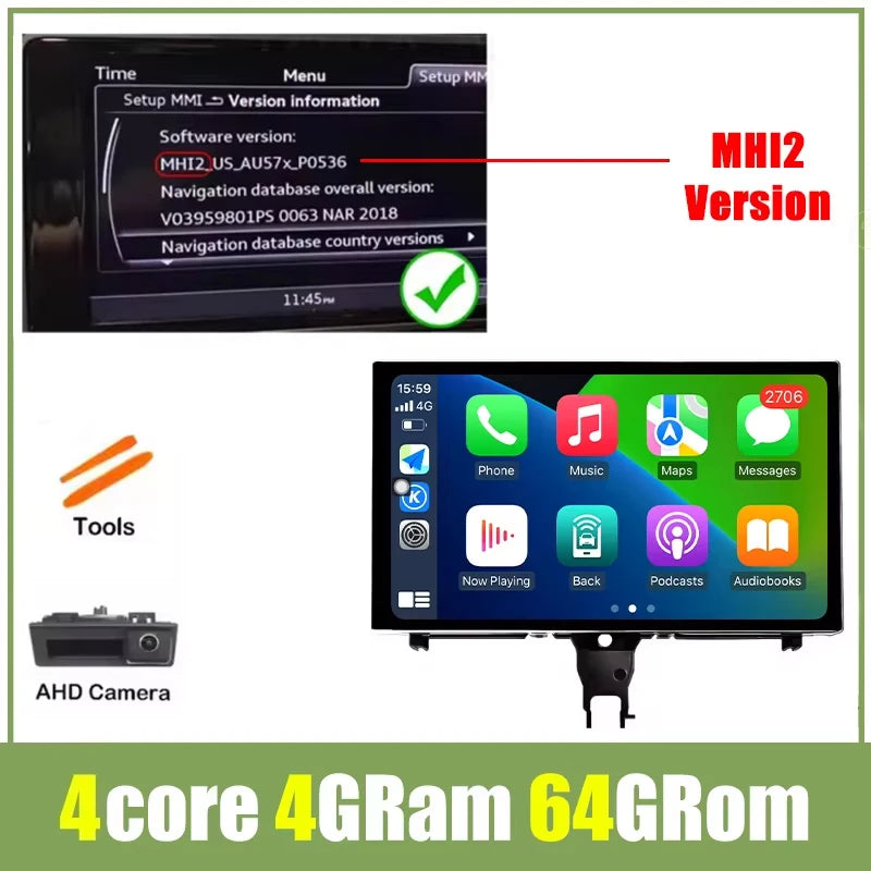 9" Android Car Stereo for Audi A6 C7 & A7 (2012–2018) — CarPlay, Android Auto, GPS, Bluetooth, WiFi
