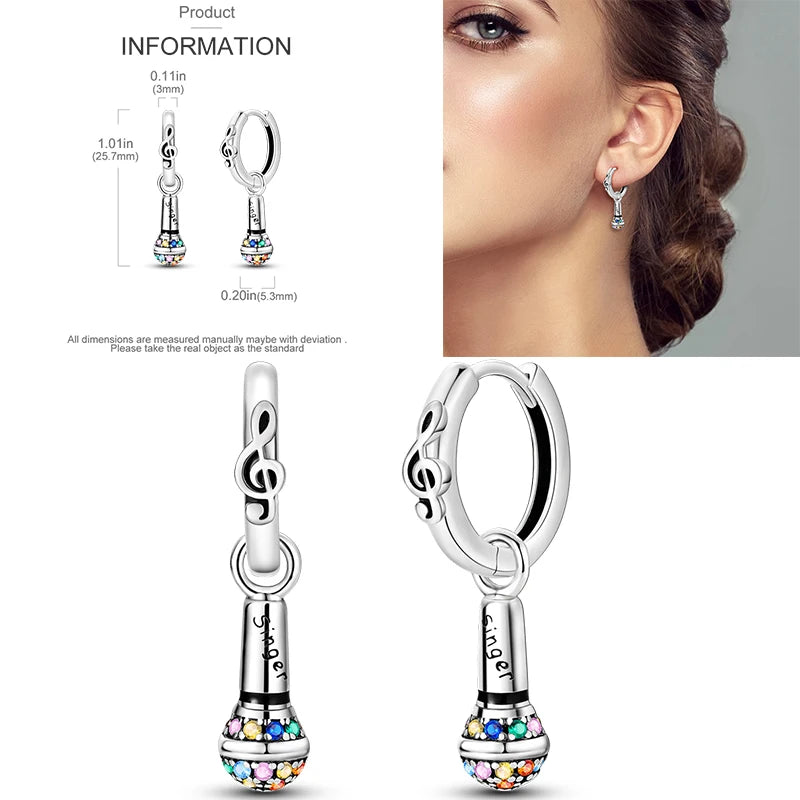 Sparkling Gold Woman Hoop Earrings 925 Sterling Silver Butterfly Colored Zirconium Earrings for Women Jewelry Anniversary Gift