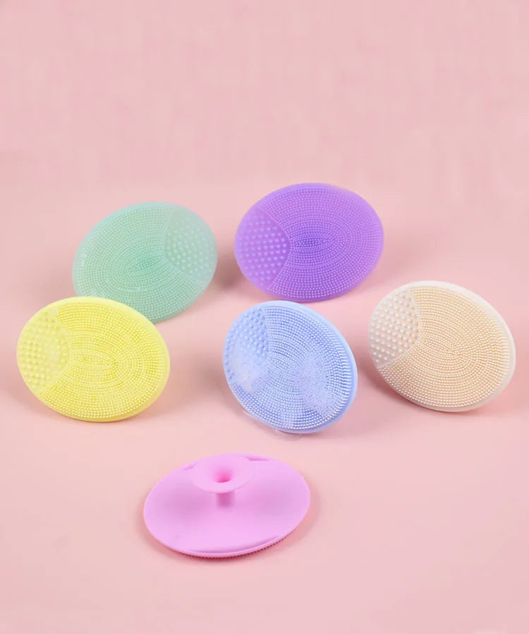 1Pcs Portable Facial Cleansing Brush Deep Cleansing Skin Exfoliating Pore Removing Soft Silicone Brush Face Cleansing Brush