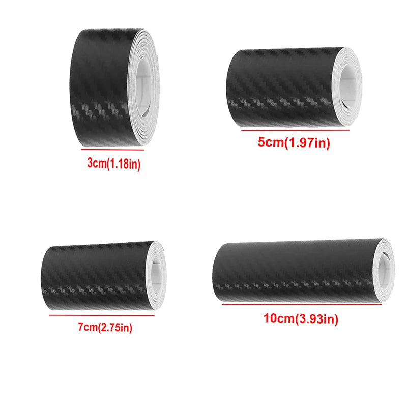 Carbon Fiber Door Edge Guard Tape - Anti-Collision Door Sill Protector