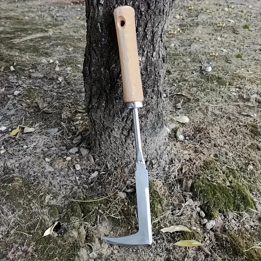Stainless Steel Garden Weeder Knife, Wooden Handle Hand Weeding Tool for Lawn, Vegetable Garden & Plant Care, Summer Gardening A
