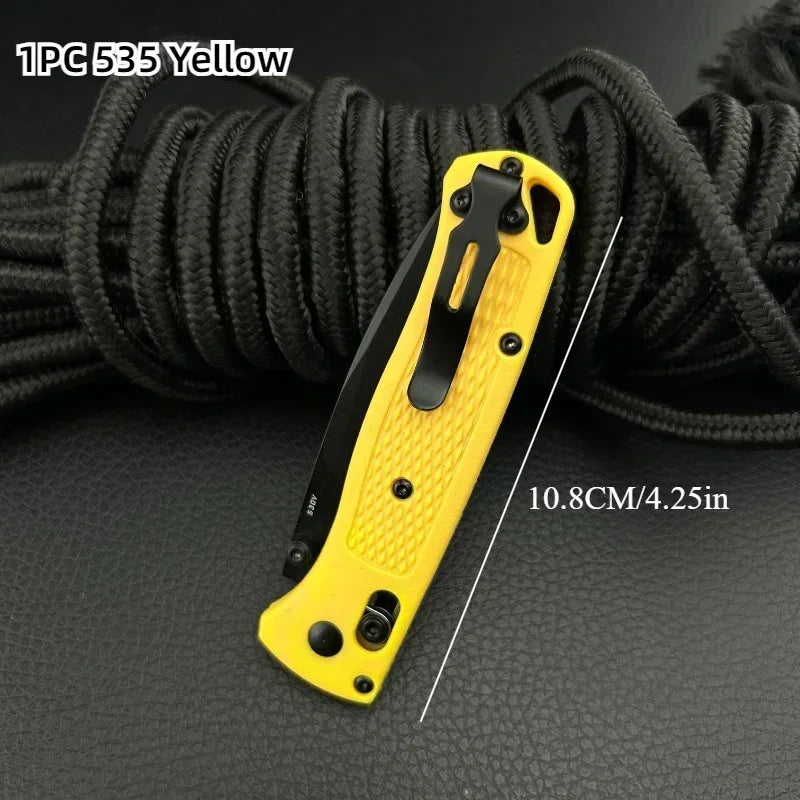 Multi Colors 535/533 BM Outdoor Camping Folding Pocket Knife Drop Point Blade Nylon Fiber Handle High Hardness Utility Knives