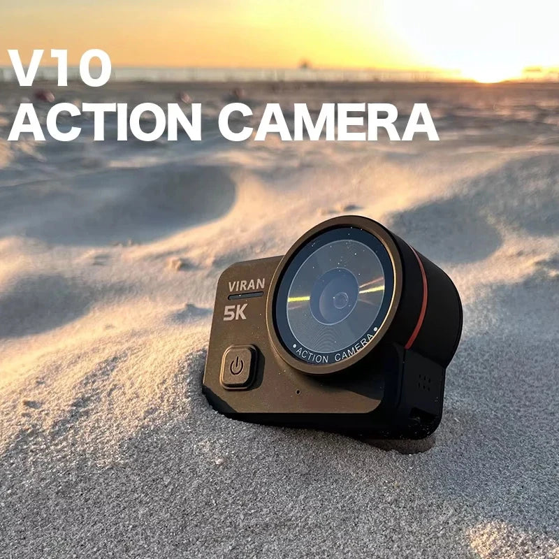 VIRAN V10 5K Action Camera — Stabilised Touchscreen, 30m Waterproof