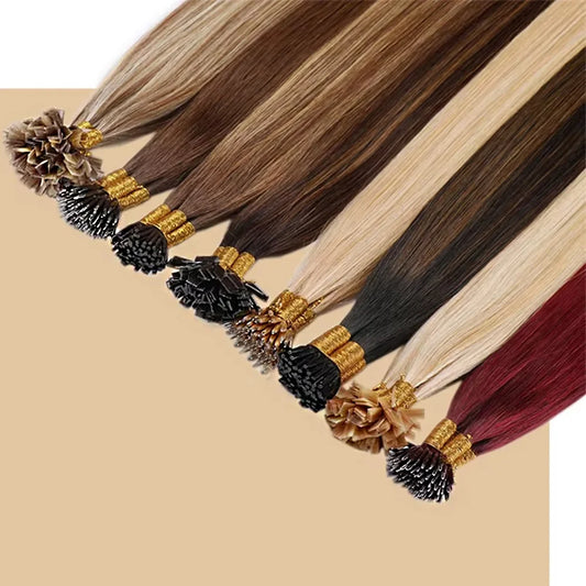 V Tip Human Hair Extension Fusion Hair Silky Straight Dark Brown Pre Bonded V Shape Keratin Hair Vietnamese Remy Hair For Salon