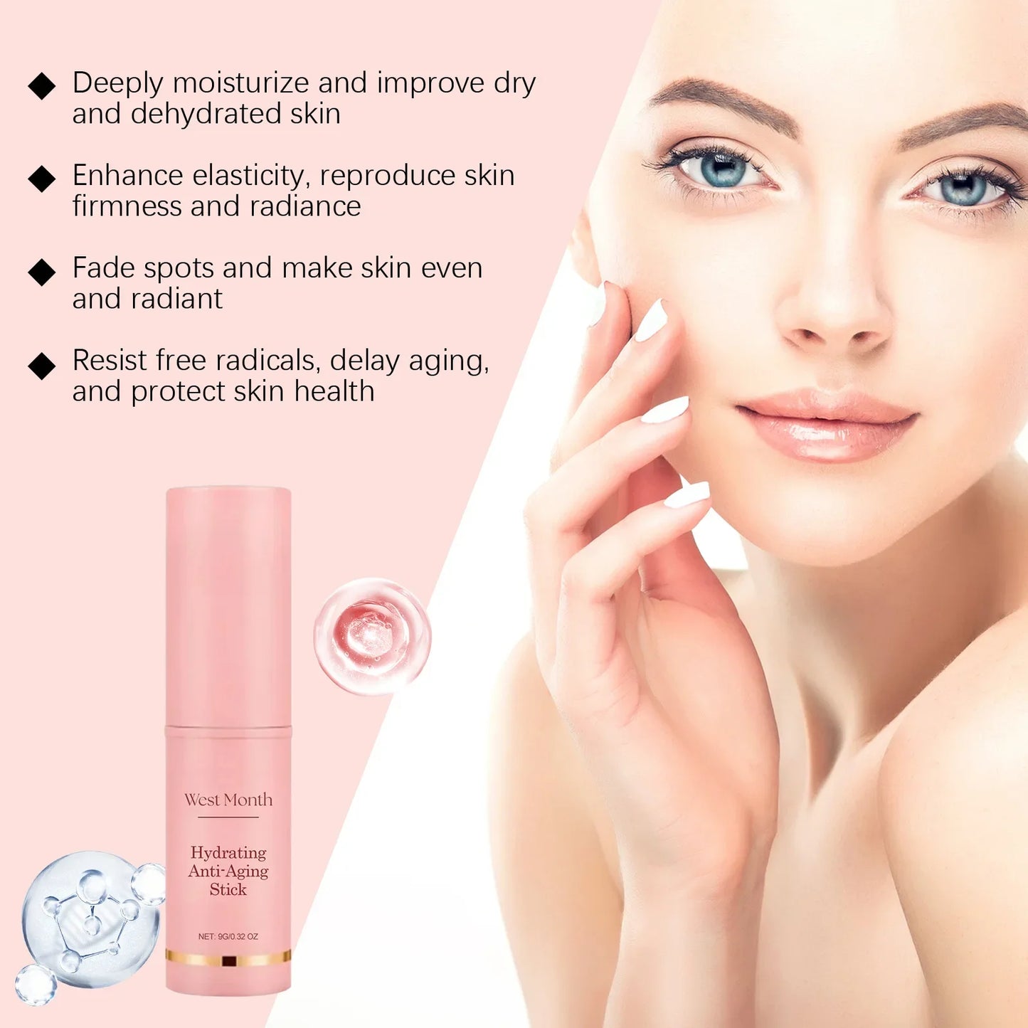 Eelhoe Collagen & Hyaluronic Acid Multi Bounce Balm Stick 9g – Instant Anti-Aging, Wrinkle Reduction, Brightening & Moisturizing | CPNP Certified