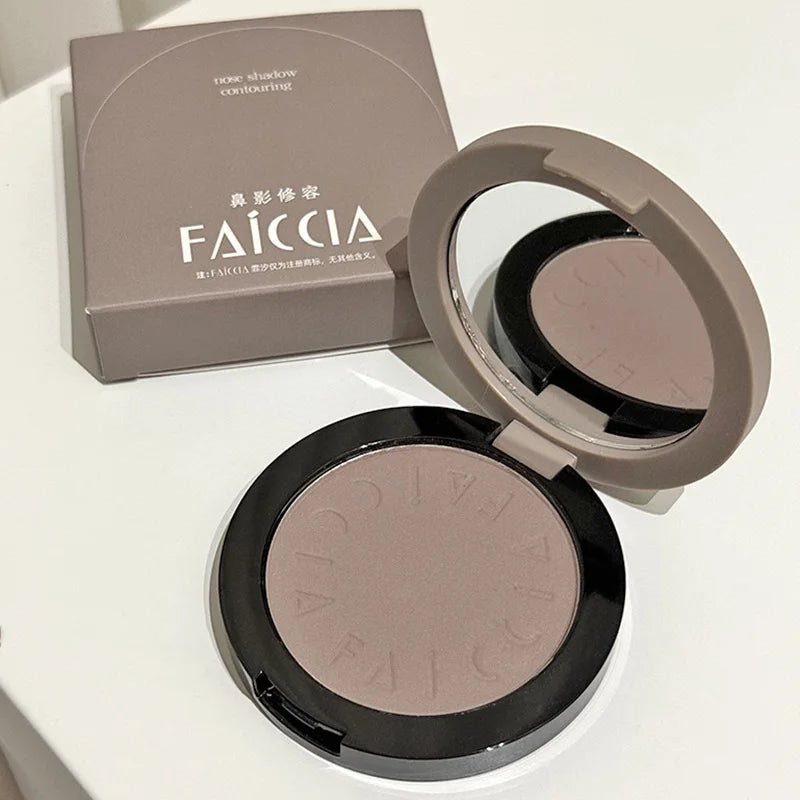 Face Brightening Contouring Makeup Palette Matte Cement Grey Brown Nose Shadow Contouring Modify Natural High Nose Bridge Makeup