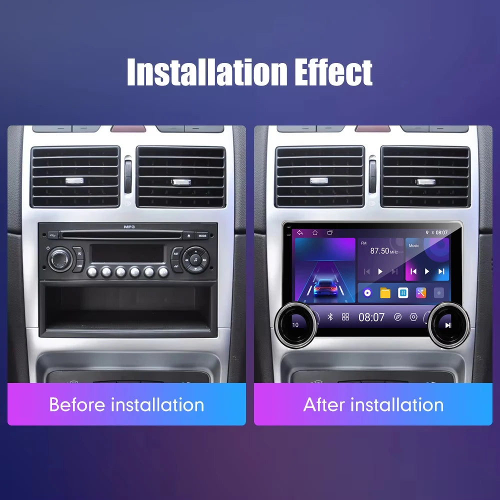 Universal 10" Android Car Stereo — CarPlay, Android Auto, GPS Navigation, Multimedia Player