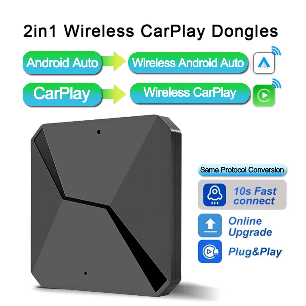 Android 13 CarPlay AI Box — Wireless CarPlay & Android Auto Adapter with App Store Support