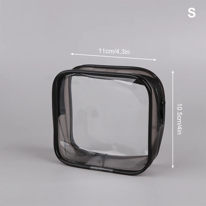 1Pc Clear Makeup Bag Fashion Transparent Travel Portable Mini Wash Storage Bags Women Zipper Organizer Cosmetic Bag